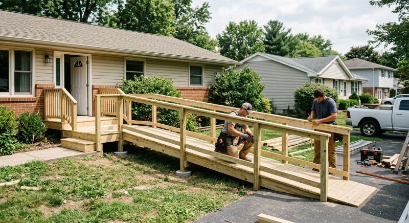 Hardwood Ramp Installation in Wilmington, NC